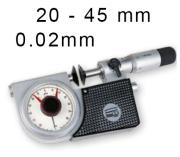 Micromètre Extérieur Analogique à Plateaux STEINMEYER : 20-45 mm, LECTURE : 0,02 mm <br > ref : MIC07-C1032C05