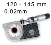 Micromètre Extérieur Analogique à Plateaux STEINMEYER : 120-145 mm, LECTURE : 0,02 mm <br > ref : MIC07-C1036C05