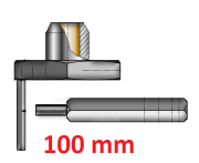 Tiefenanschläge 100 mm <br> BLET <br> Ref : ACCH2-B98-00