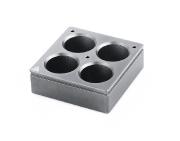 DRY HEATING BLOCK 4 X 30ML 79X79MM SQUARE BASE BLET<br>Ref :ACC85-AMPECG0