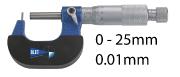 OUTSIDE MICROMETER WITH INTERCHANGEABLE INSERTS BLET <br> ref : MICXX-AI010M00