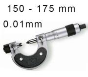 MECHANICAL OUTSIDE MICROMETER FOR THREAD BLET STEINMEYER, MEASURING RANGE : 150-175 mm, READING : 0,01 mm<br > <br > ref : MIC07-A5040C00
