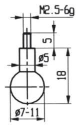 CONTACT POINTS FOR DIAL GAUGES AND COMPARATOR GAUGES LENGTH SPECIFICS  5 MM INOX<br \> <br \> ref : TOU05-A029L05I