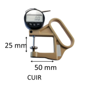 THICKNESS GAUGES RANGE : 25 mm AND DEPTH 50 mm WITH FOOT <br \> REF : EPD23-J050LL2P