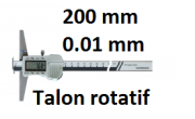 Digital depth caliper with rotary heel <br> BLET <br> ref : DEPXX-D220P2-00