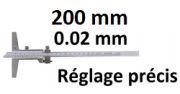 Depth vernier caliper with fine adjustment <br> BLET <br> ref :DEPXX-AG20M2-00