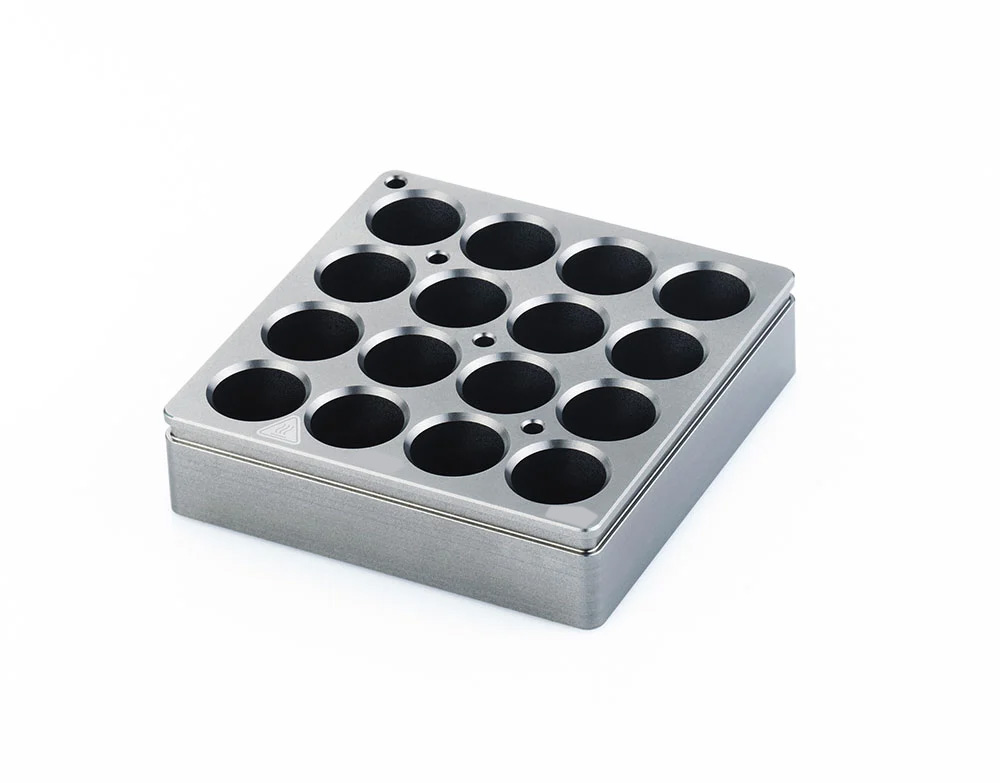 DRY HEATING BLOCK 16 X 8ML 79X79MM SQUARE BASE BLET<br>Ref :ACC85-AMPECB0