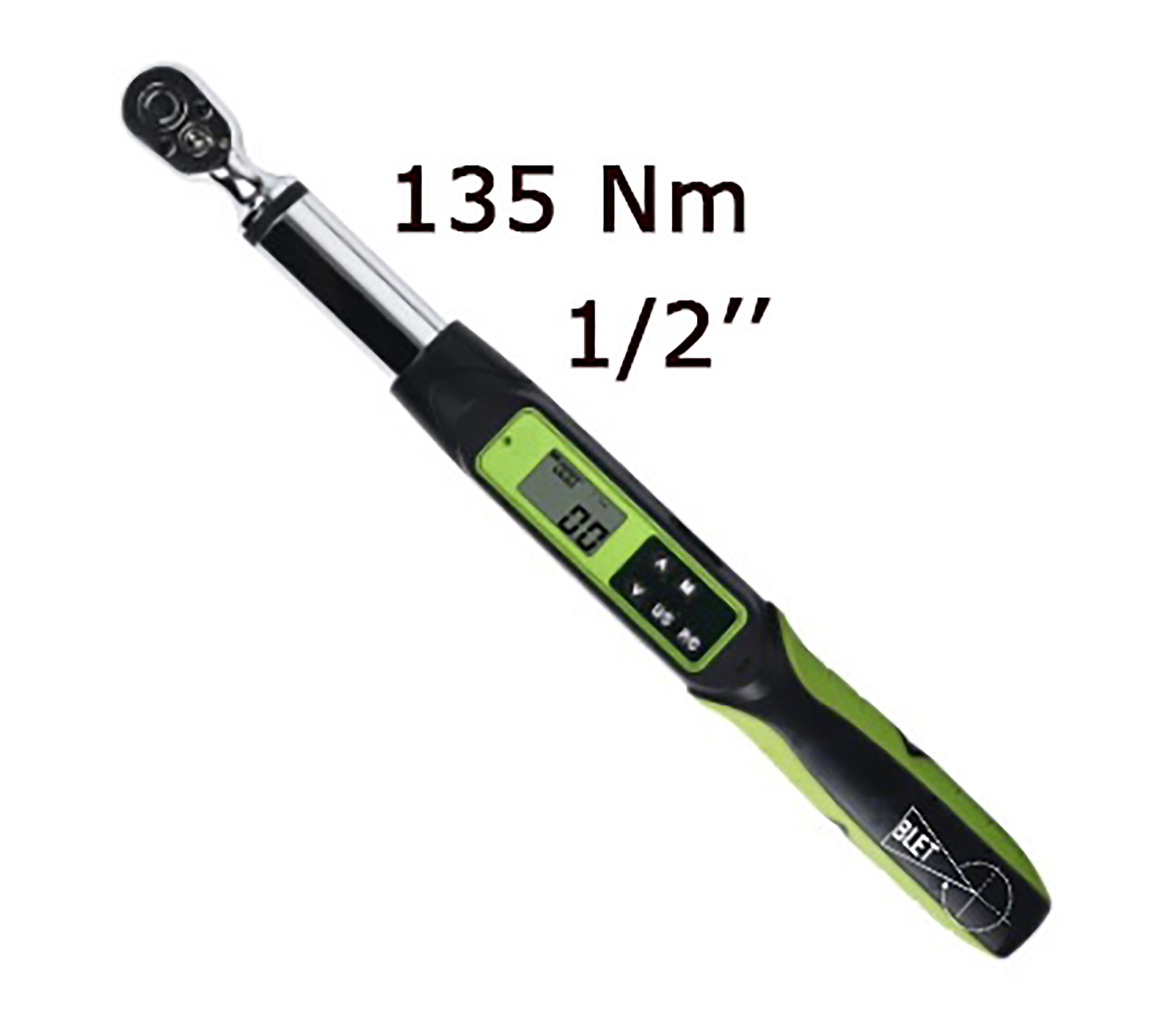 DIGITAL TORQUE ANGLE WRENCH WITH COMMUNICATION 135 Nm READING 0,1 Nm SIZE 1/2" BLET<br>Ref : CLET5-CDB13512