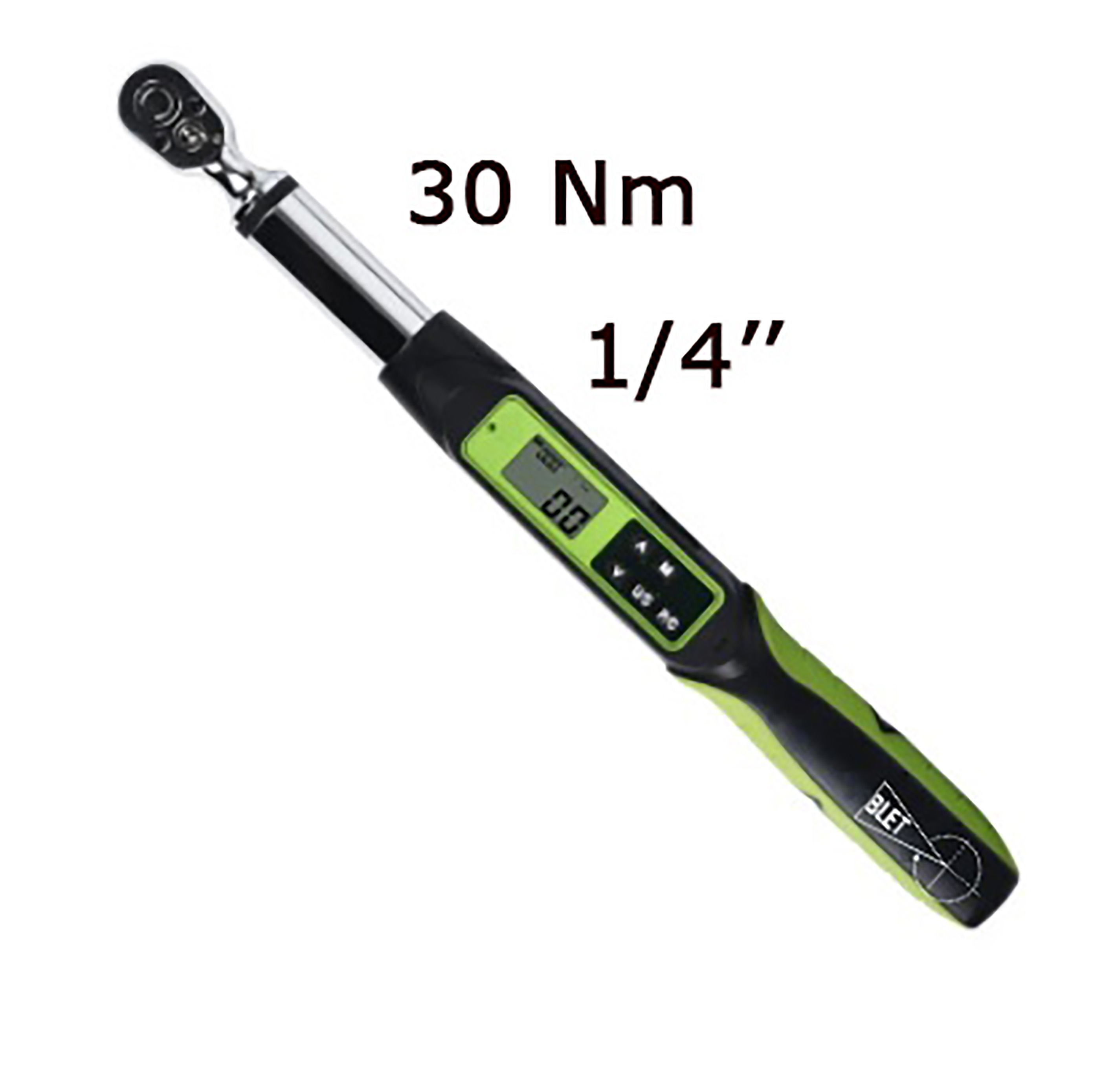 DIGITAL TORQUE ANGLE WRENCH WITH COMMUNICATION 30 Nm READING 0,01 Nm SIZE 1/4" BLET<br>Ref : CLET5-CDB03014