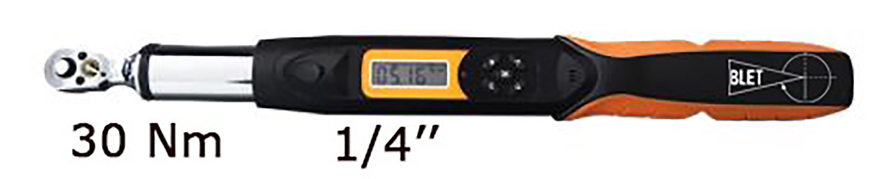 CLE DYNAMOMETRIQUE ELECTRONIQUE AVEC COMMUNICATION 30 Nm LECTURE 0,01 Nm TAILLE 1/4" BLET<br>Ref : CLET5-CDP03014