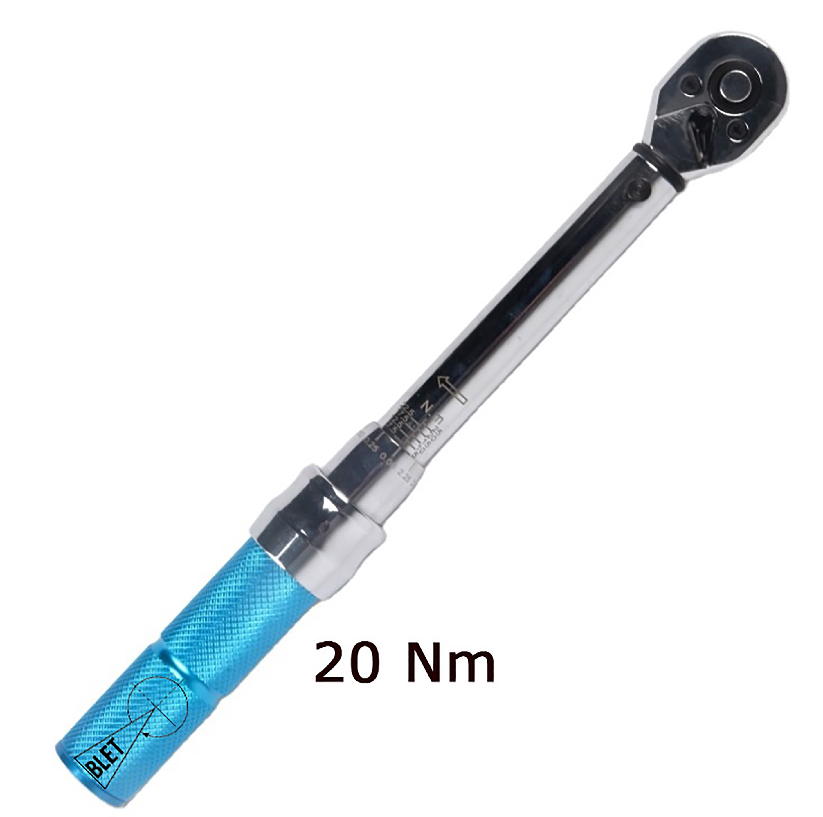 MECHANICAL TORQUE WRENCH 2-20 Nm READING 0,15 Nm SIZE 1/4" BLET<br>Ref : CLET5-CMC02014