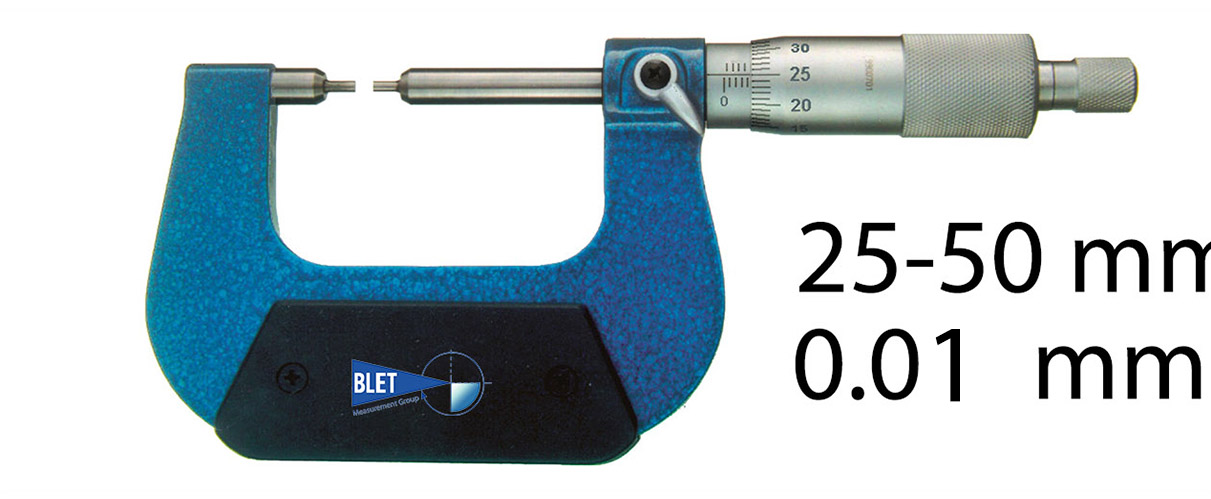 OUTSIDE MICROMETER WITH STEPPED MEASURING FACES BLET <br> ref : MICXX-AC005C05