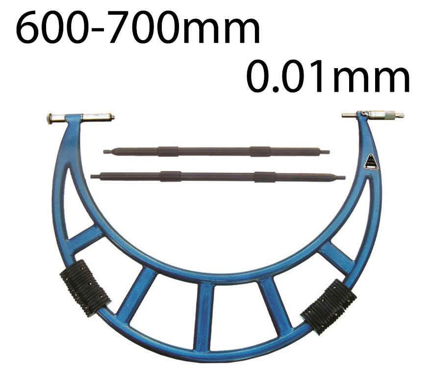 OUTSIDE MICROMETER WITH STANDARD MEASURING FACES BLET <br> ref : MICXX-A0066C01