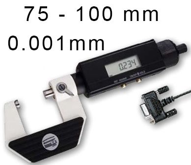 OUTSIDE DIGITAL MICROMETER BLET STEINMEYER, MEASURING RANGE : 75-100 mm, READING : 0,01 mm / 0,001 mm<br > <br > ref : MIC07-D0010M01
