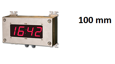  Horloge industrielle inox 100 mm grand format <br> BLET <br> Ref : AFG28-C15H1-00