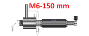 Porte comparateur M6, 150 mm avec rotation <br> BLET <br< Ref : ACCH2-R1150-00