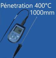 THERMOMETRE BLET AVEC SONDE DE PENETRATION -50 à +400°C 1000mm<br/>ref:SOND3-PT111PEL