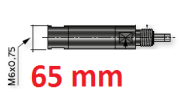 Rallonge de profondeur pour tampon de msure d'alésage M6, 65 mm <br> BLET <br> Ref : RALH2-1065-00