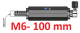 Standard dial gaug holder M6, 100 mm <br> BLET <br> Ref : ACCH2-S1100-00