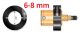 Bague de butée de profondeur 6-8 mm<br> BLET <br> Ref : ACCH2-R01-00