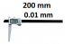 Digital depth caliper  with asymetric base<br> BLET <br> ref : DEPXX-D920P3-00