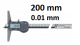 Digital depth caliper with needle point  <br> BLET <br> ref : DEPXX-D620P2-00