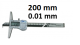 Digital depth caliper with hook  <br> BLET <br> ref : DEPXX-D120P2-00