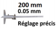 Depth vernier caliper with fine adjustment <br> BLET <br> ref :DEPXX-AG20G2-00