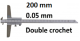 Depth caliper with double hook, rod conventeable<br> BLET <br> ref :DEPXX-A420G2-00
