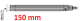 Rallonge de profondeur pour tampon de msure d'alésage M6, 150 mm <br> BLET <br> Ref : RALH2-1150-00